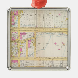 Manhatten, New York 6 Metal Ornament