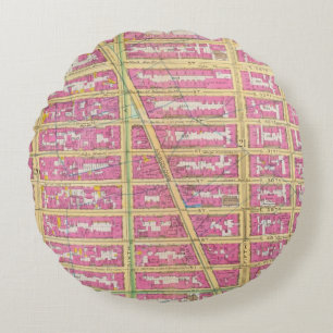 Manhatten, New York 7 Round Pillow