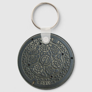 Manhole Cover 2 Keychain