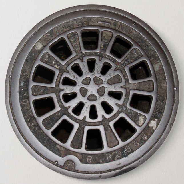 Manhole Cover 6 Inch Round Button (Front)
