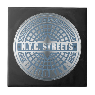 Manhole Cover Brooklyn Blue Tile
