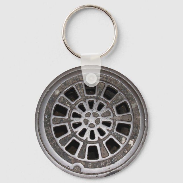 Manhole Cover Keychain (Front)