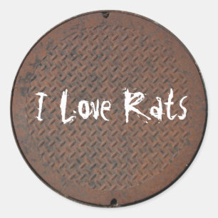 Manhole Cover Series Classic Round Sticker