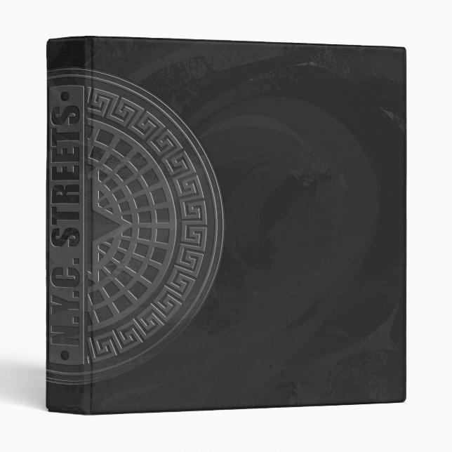 Manhole Covers Black Marble Binder (Front/Spine)