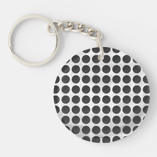 Manhole Covers Black Marble Keychain (Front)