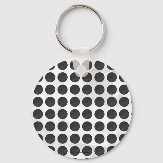 Manhole Covers Black Marble Keychain (Front)