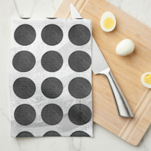 Manhole Covers Black Marble Kitchen Towel