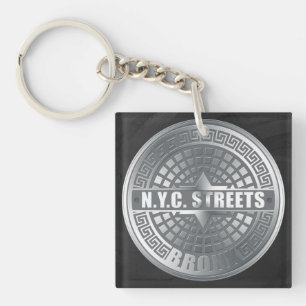 Manhole Covers Bronx Keychain