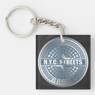Manhole Covers Bronx Keychain