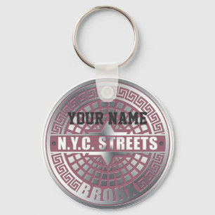 Manhole Covers Bronx Keychain