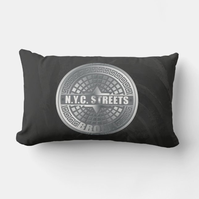 Manhole Covers Bronx Lumbar Pillow (Front)