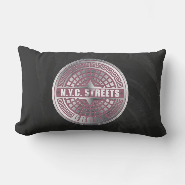 Manhole Covers Bronx Lumbar Pillow (Front)