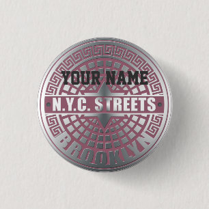 Manhole Covers Brooklyn 1 Inch Round Button