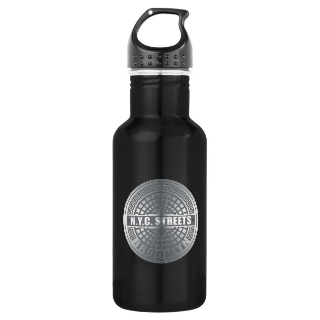 Manhole Covers Brooklyn 532 Ml Water Bottle (Front)