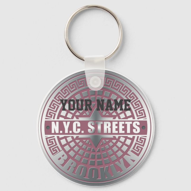 Manhole Covers Brooklyn Keychain (Front)