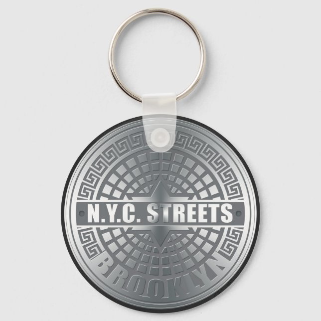 Manhole Covers Brooklyn Keychain (Front)