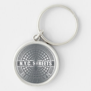 Manhole Covers Brooklyn Keychain
