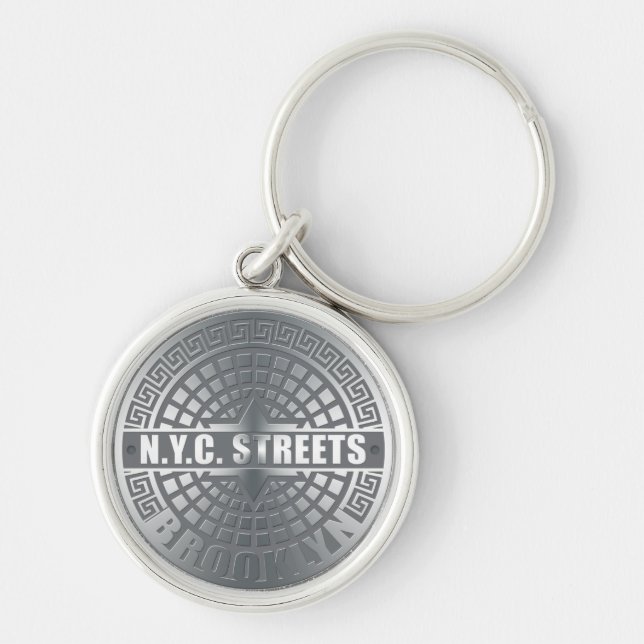 Manhole Covers Brooklyn Keychain (Front)