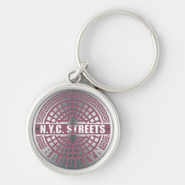 Manhole Covers Brooklyn Keychain (Front)
