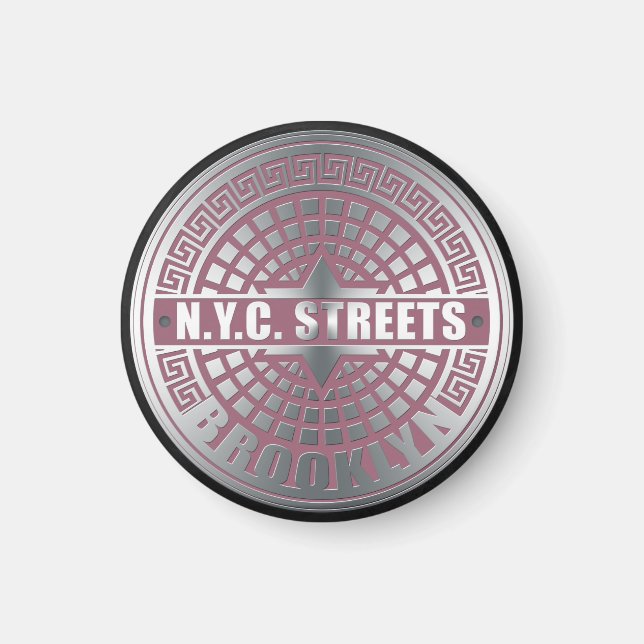 Manhole Covers Brooklyn Magnet (Front)