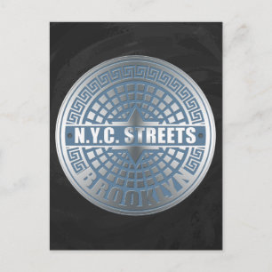 Manhole Covers Brooklyn Postcard