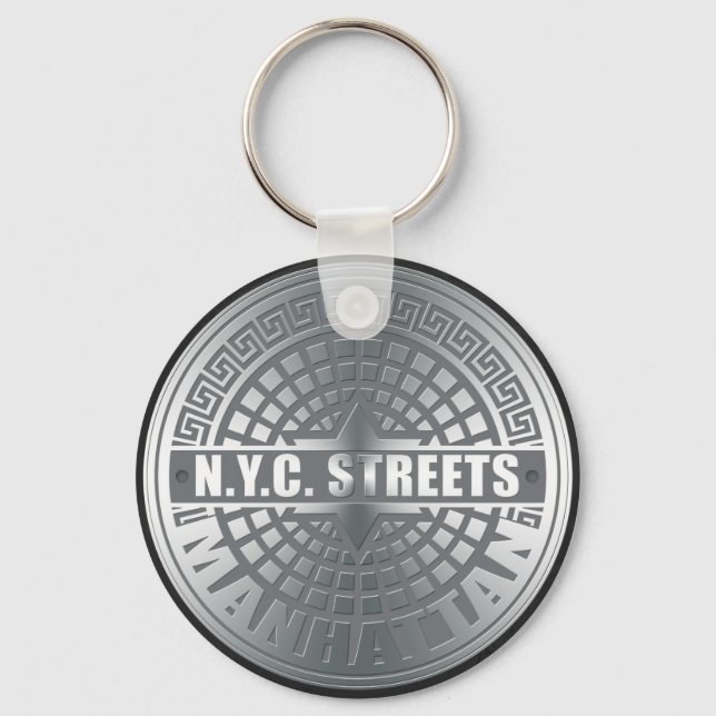 Manhole Covers Manhattan Keychain (Front)