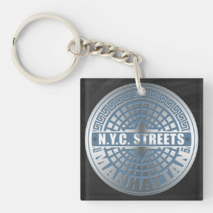 Manhole Covers Manhattan Keychain