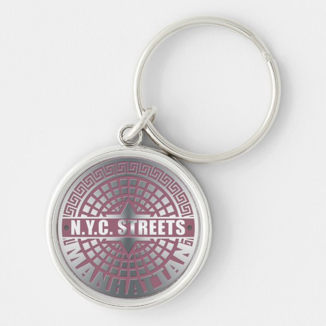 Manhole Covers Manhattan Keychain (Front)