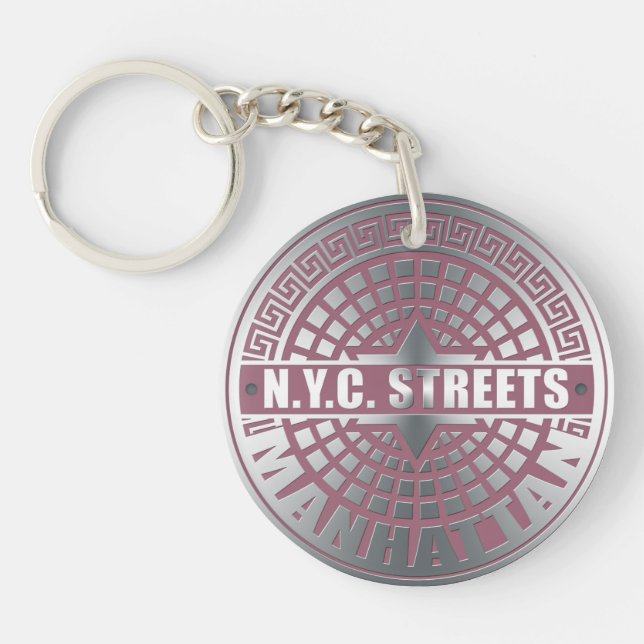 Manhole Covers Manhattan Keychain (Front)