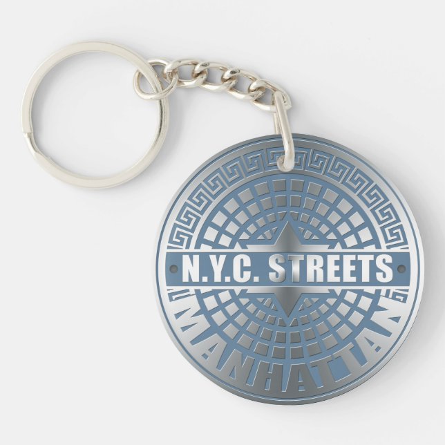 Manhole Covers Manhattan Keychain (Front)