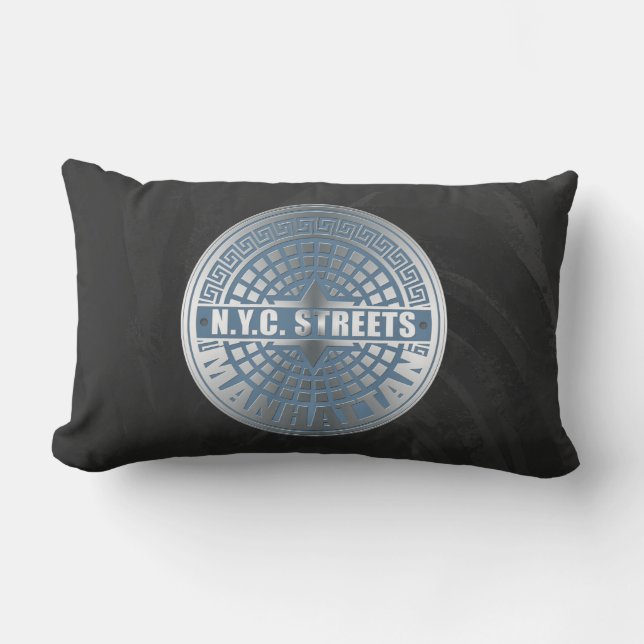Manhole Covers Manhattan Lumbar Pillow (Front)