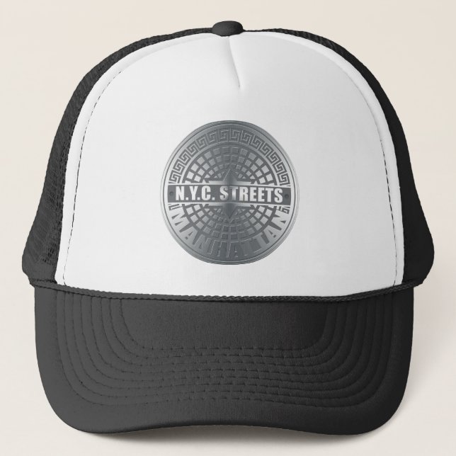 Manhole Covers Manhattan Trucker Hat (Front)