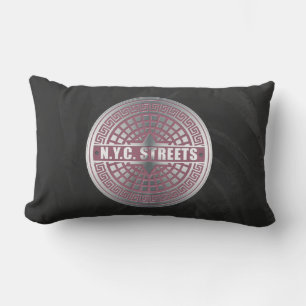 Manhole Covers NYC Lumbar Pillow