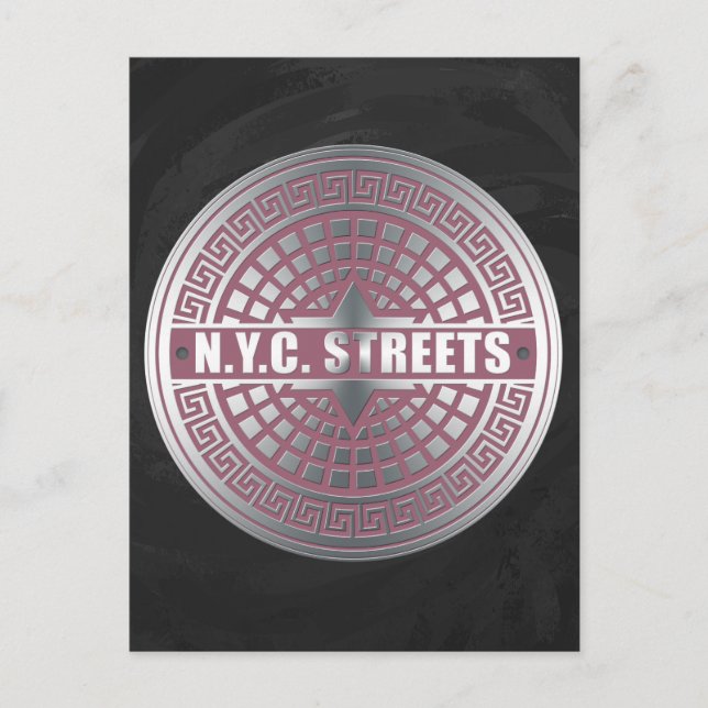 Manhole Covers NYC Postcard (Front)