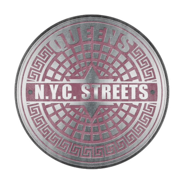 Manhole Covers Queens Cutting Board (Front)