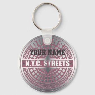 Manhole Covers Queens Keychain
