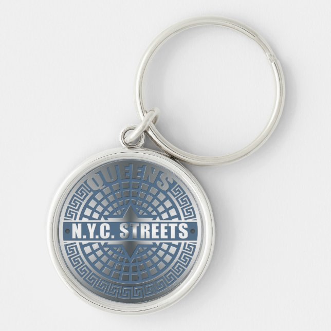 Manhole Covers Queens Keychain (Front)