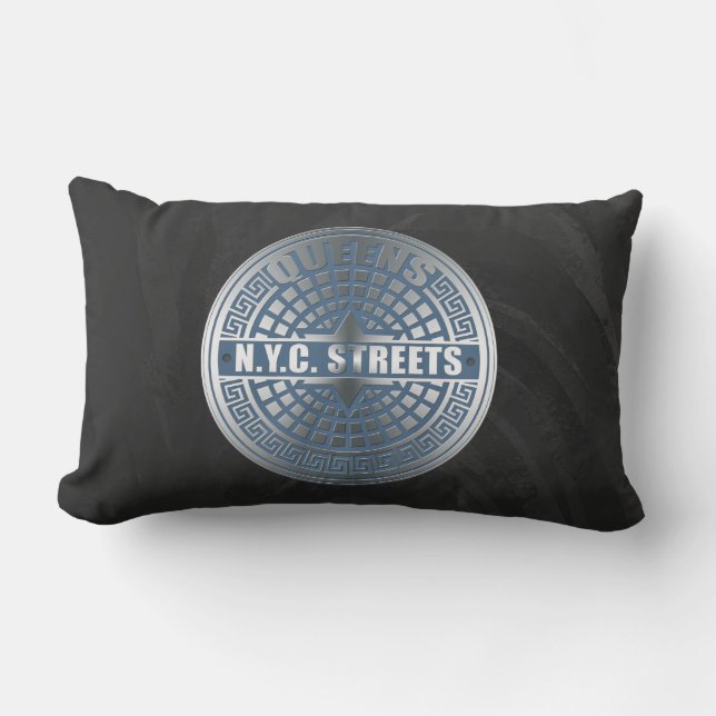 Manhole Covers Queens Lumbar Pillow (Front)