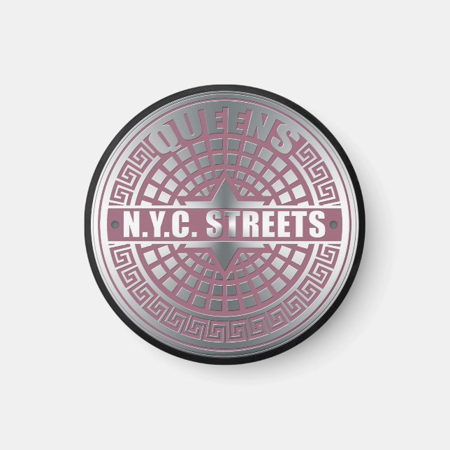 Manhole Covers Queens Magnet (Front)