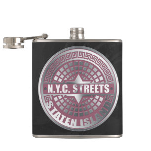 Manhole Covers Staten Island Hip Flask
