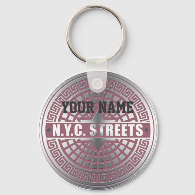 Manhole CoversNYC Keychain (Front)