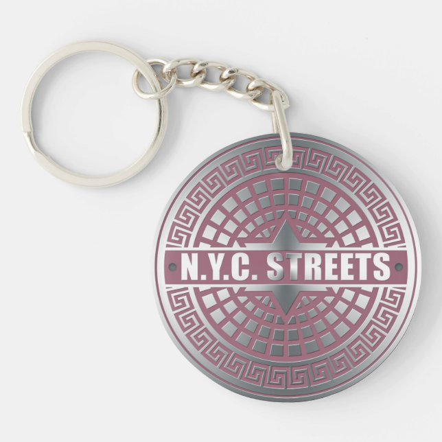 Manhole CoversNYC Keychain (Front)