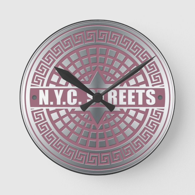 Manhole CoversNYC Round Clock (Front)