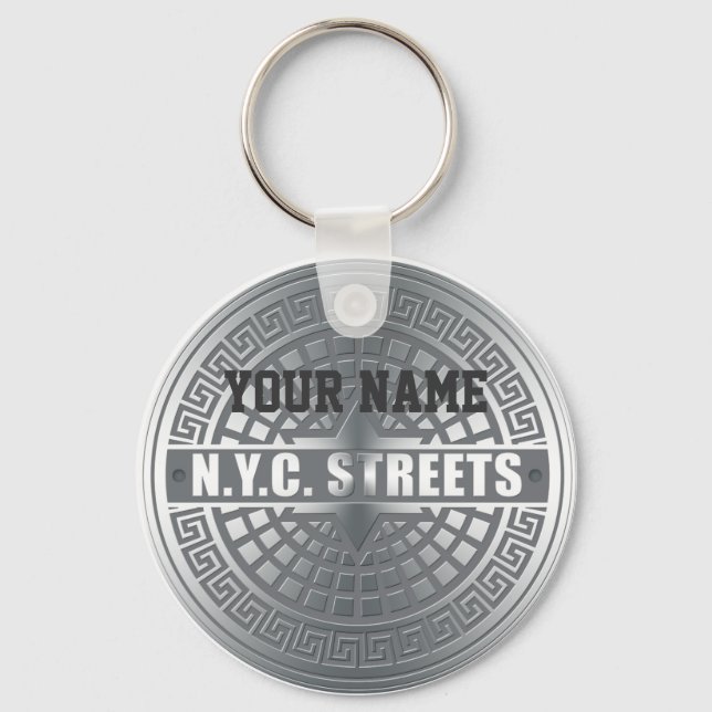 Manhole NYC Keychain (Front)