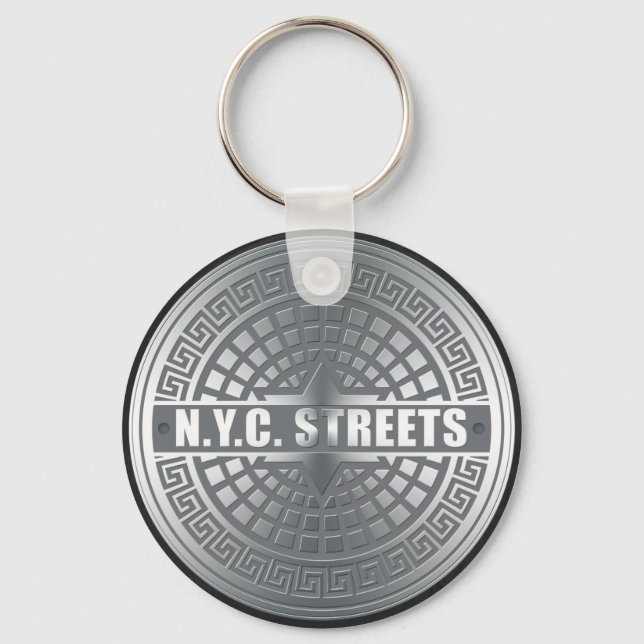 Manhole NYC Keychain (Front)