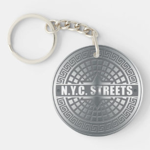 Manhole NYC Keychain