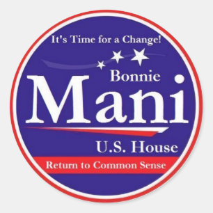 Mani for Congress Classic Round Sticker