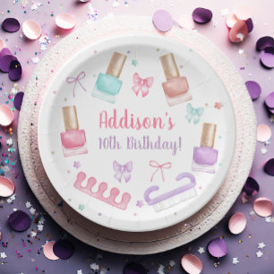 Mani-Pedi Party Manicure Pedicure Nail Polish Paper Plate