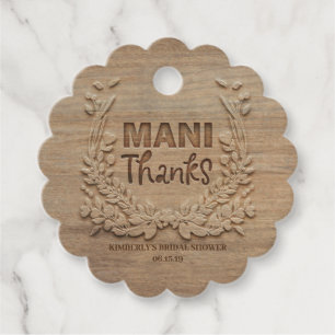 Mani Thanks - Rustic Thank You Favour Tags