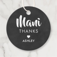 Mani Thanks Tag, Manicure Kit Gift Tag, Chalkboard